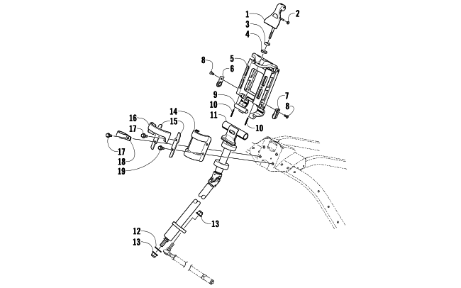 Parts Diagram for Arctic Cat 2011 Z1 SNO PRO SNOWMOBILE STEERING POST ASSEMBLY