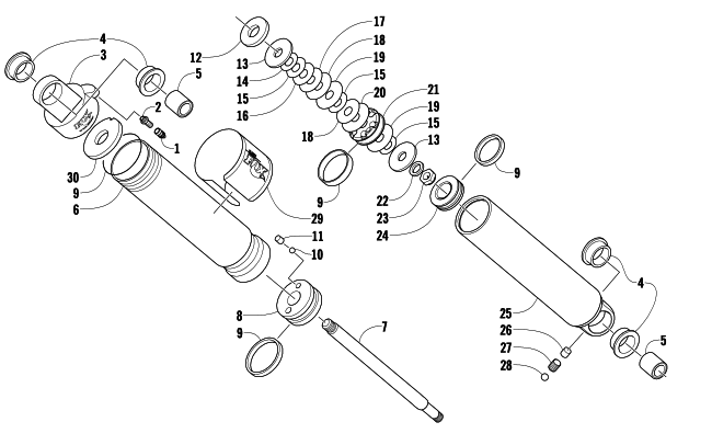 Parts Diagram for Arctic Cat 2010 CF8 LE SNOWMOBILE FRONT SUSPENSION SHOCK ABSORBER