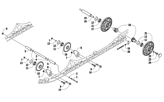 Parts Diagram for Arctic Cat 2009 CFR1000 LE SNOWMOBILE IDLER WHEEL ASSEMBLY