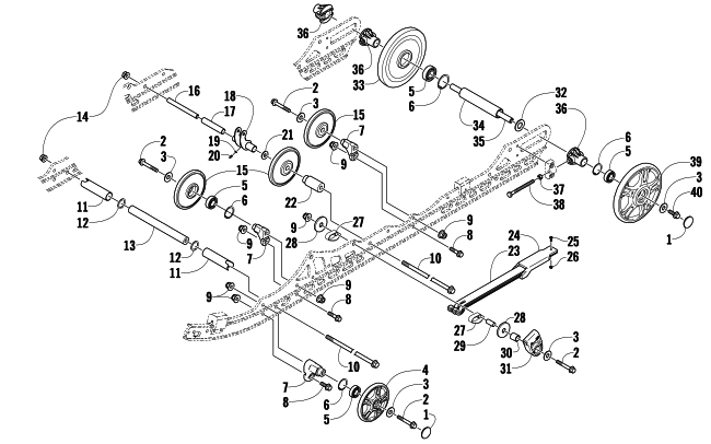 Parts Diagram for Arctic Cat 2008 TZ1 TOURING SNOWMOBILE IDLER WHEEL ASSEMBLY