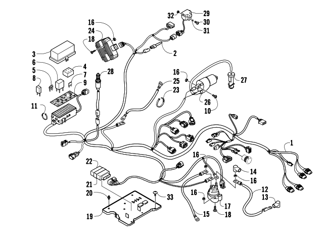 Parts Diagram for Arctic Cat 2009 700 H1 EFI 4X4 AUTOMATIC MUD PRO ATV WIRING HARNESS ASSEMBLY