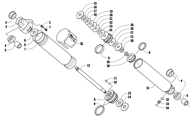 Parts Diagram for Arctic Cat 2010 M8 162 SNO PRO SNOWMOBILE FRONT SUSPENSION SHOCK ABSORBER