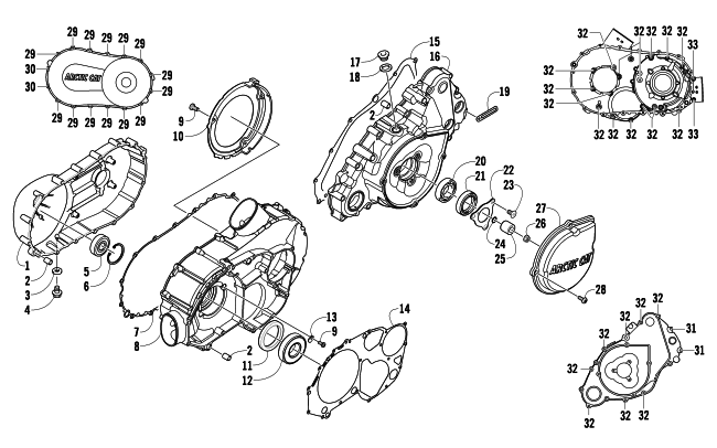 Parts Diagram for Arctic Cat 2011 PROWLER 550 XT ATV CLUTCH/V-BELT/MAGNETO COVER ASSEMBLY