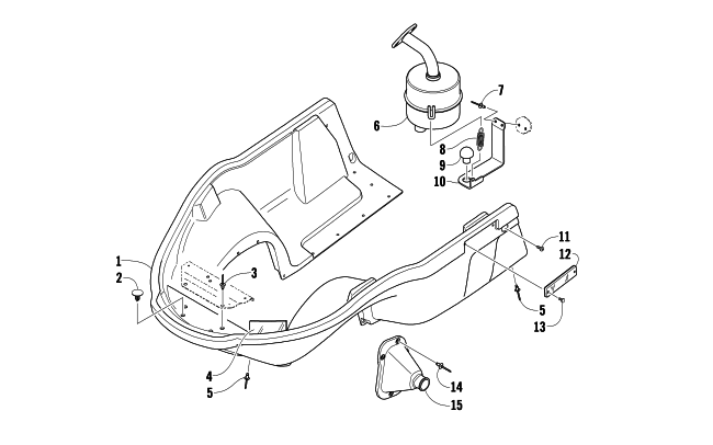 Parts Diagram for Arctic Cat 2009 120 SNO PRO SNOWMOBILE BELLY PAN AND EXHAUST ASSEMBLIES