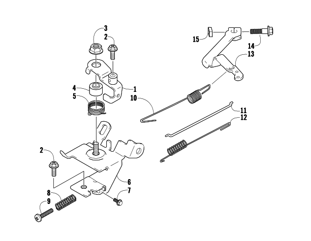 Parts Diagram for Arctic Cat 2000 Z 120 SNOWMOBILE THROTTLE CONTROL ASSEMBLY