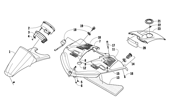 Parts Diagram for Arctic Cat 2009 Z1 BEARCAT XT SNOWMOBILE CONSOLE ASSEMBLY