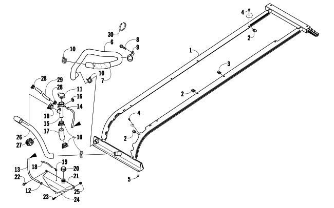 Parts Diagram for Arctic Cat 2009 Z1 BEARCAT XT SNOWMOBILE COOLING ASSEMBLY