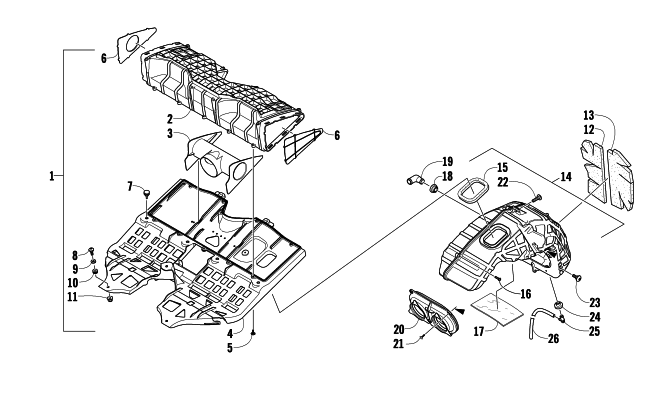 Parts Diagram for Arctic Cat 2010 BEARCAT Z1 XT SNOWMOBILE AIR SILENCER ASSEMBLY