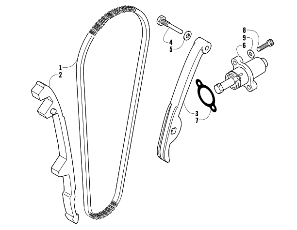 Parts Diagram for Arctic Cat 2004 500 AUTOMATIC TRANSMISSION 4X4 TRV ATV CAM CHAIN ASSEMBLY