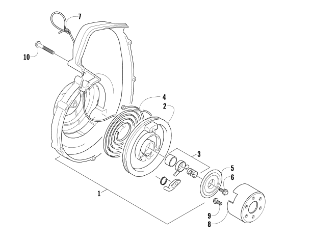 Parts Diagram for Arctic Cat 2018 BEARCAT 2000 LT SNOWMOBILE RECOIL STARTER
