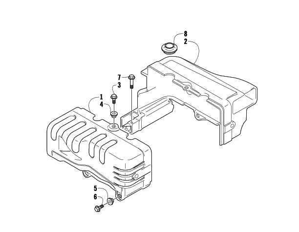 Parts Diagram for Arctic Cat 2015 BEARCAT 2000 XTE SNOWMOBILE CYLINDER COWLING ASSEMBLY