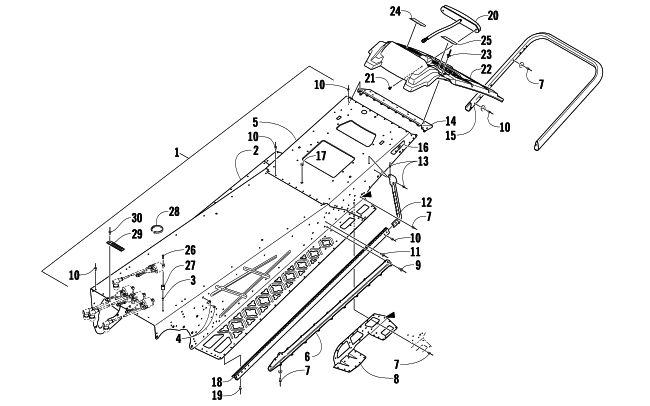 Parts Diagram for Arctic Cat 2009 CFR1000 LE SNOWMOBILE TUNNEL, REAR BUMPER, AND TAILLIGHT ASSEMBLY
