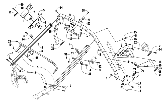 Parts Diagram for Arctic Cat 2009 BEARCAT 570 XT SNOWMOBILE STEERING SUPPORT ASSEMBLY
