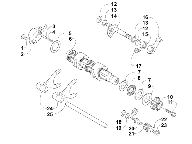 Parts Diagram for Arctic Cat 2010 700 TRV CRUISER ATV GEAR SHIFTING ASSEMBLY