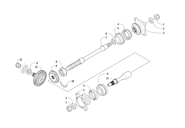 Parts Diagram for Arctic Cat 2016 PROWLER 700 XT EPS ATV SECONDARY DRIVE ASSEMBLY