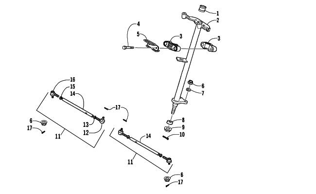 Parts Diagram for Arctic Cat 2009 150 UTILITY 2X4 AUTOMATIC ATV STEERING ASSEMBLY