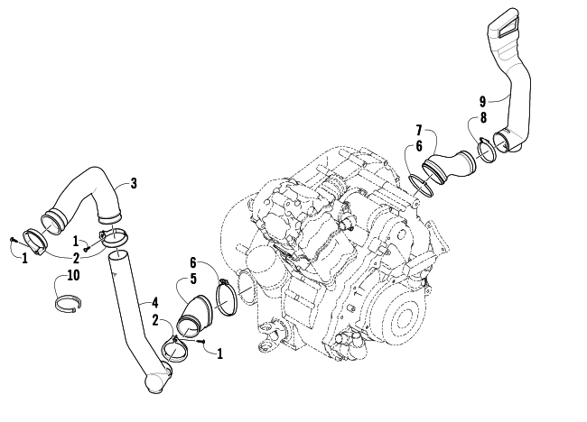 Parts Diagram for Arctic Cat 2009 500 4X4 AUTOMATIC ATV CASE/BELT COOLING ASSEMBLY