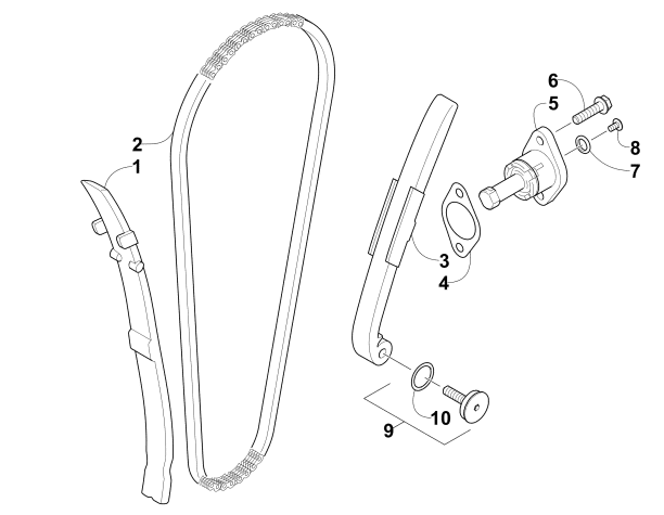 Parts Diagram for Arctic Cat 2009 90 DVX ATV CAM CHAIN ASSEMBLY