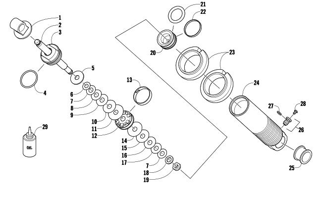 Parts Diagram for Arctic Cat 2009 Z1 1100 EFI LXR SNOWMOBILE REAR SUSPENSION FRONT ARM SHOCK ABSORBER
