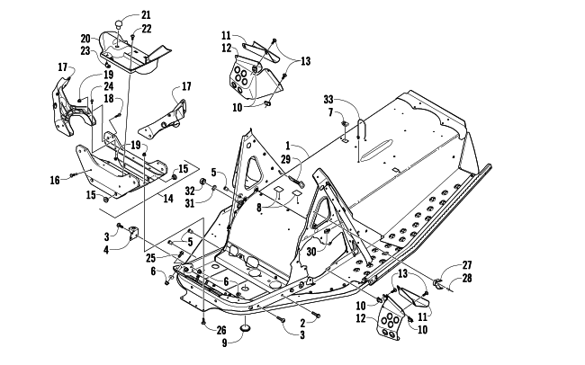Parts Diagram for Arctic Cat 2009 Z1 1100 EFI LXR SNOWMOBILE CHASSIS ASSEMBLY