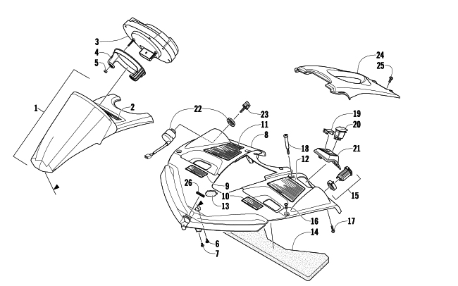 Parts Diagram for Arctic Cat 2009 Z1 TURBO LXR SNOWMOBILE CONSOLE ASSEMBLY