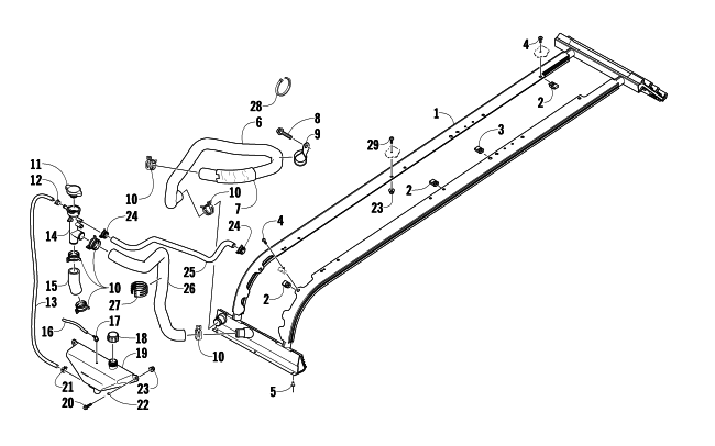 Parts Diagram for Arctic Cat 2009 Z1 1100 EFI SNOWMOBILE COOLING ASSEMBLY