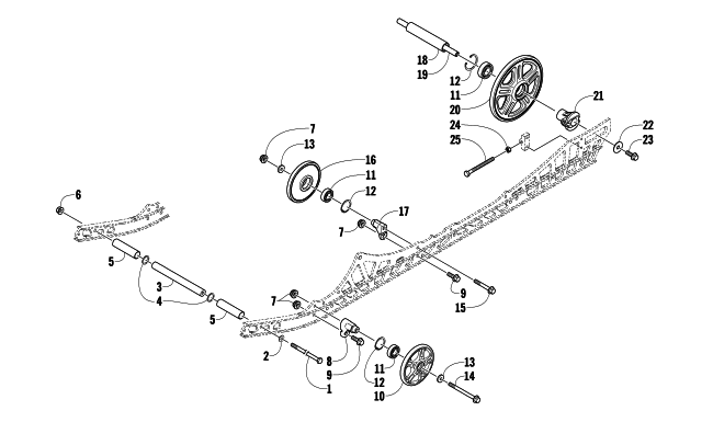 Parts Diagram for Arctic Cat 2009 M8 153 SNO PRO SNOWMOBILE IDLER WHEEL ASSEMBLY