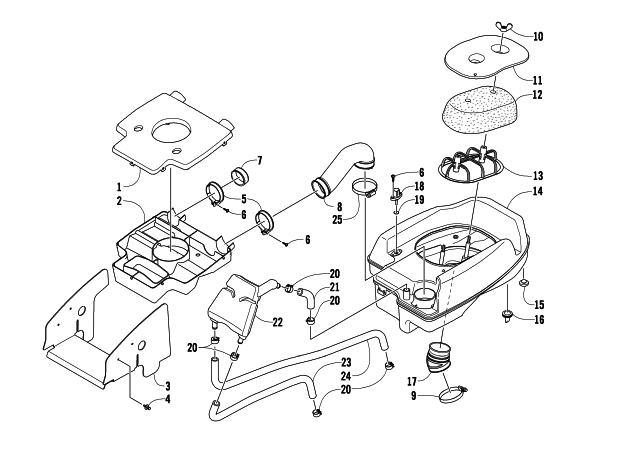 Parts Diagram for Arctic Cat 2009 1000 TRV ATV AIR INTAKE ASSEMBLY