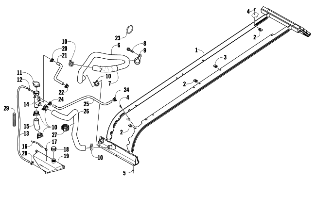 Parts Diagram for Arctic Cat 2009 TZ1 TURBO LXR LE SNOWMOBILE COOLING ASSEMBLY