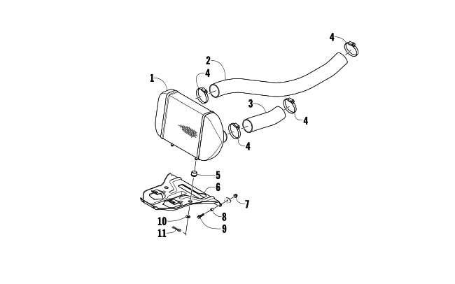 Parts Diagram for Arctic Cat 2009 Z1 TURBO SNOWMOBILE INTERCOOLER ASSEMBLY