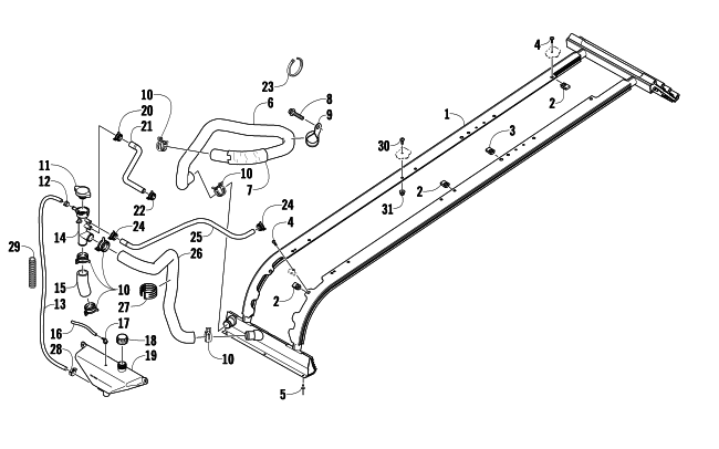 Parts Diagram for Arctic Cat 2009 Z1 TURBO SNOWMOBILE COOLING ASSEMBLY
