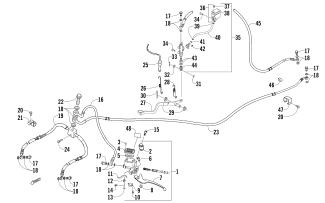 Parts Diagram for Arctic Cat 2011 300 DVX ATV HYDRAULIC BRAKE ASSEMBLY
