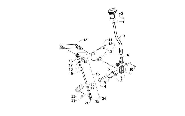 Parts Diagram for Arctic Cat 2015 300 DVX CAT ATV SHIFT LEVER ASSEMBLY