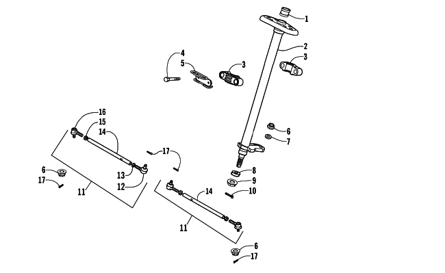 Parts Diagram for Arctic Cat 2009 300 DVX 2X4 AUTO SPORT ATV STEERING ASSEMBLY