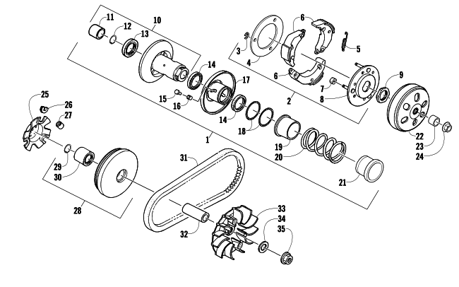 Parts Diagram for Arctic Cat 2015 300 DVX CAT ATV CLUTCH ASSEMBLY