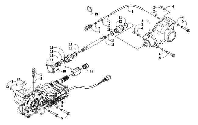 Parts Diagram for Arctic Cat 2009 550 H1 EFI 4X4 AUTOMATIC ATV DRIVE TRAIN ASSEMBLY