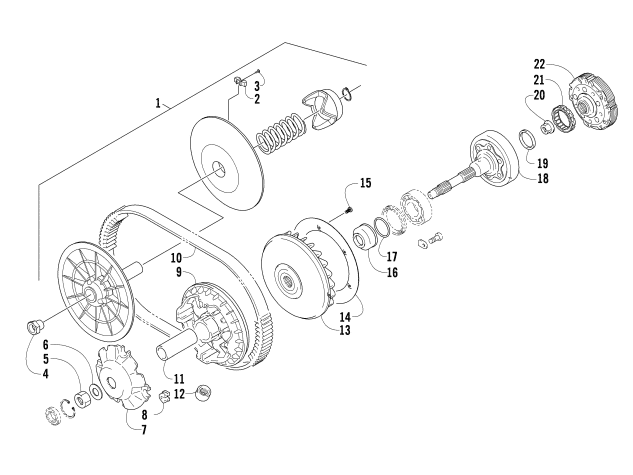 Parts Diagram for Arctic Cat 2013 700 LTD ATV TRANSMISSION ASSEMBLY