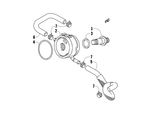 Parts Diagram for Arctic Cat 2015 ZR 9000 SNO PRO RR SNOWMOBILE OIL COOLER ASSEMBLY