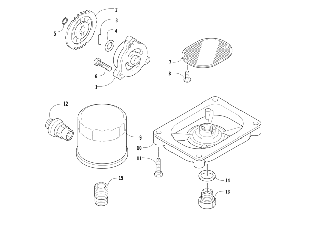 Parts Diagram for Arctic Cat 2014 PROWLER 700 HDX KE ATV OIL FILTER/PUMP ASSEMBLY