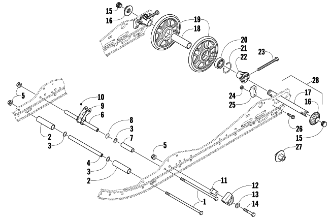 Parts Diagram for Arctic Cat 2009 600 SNO PRO SNOWMOBILE IDLER WHEEL ASSEMBLY