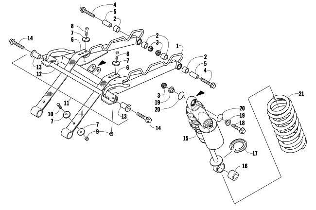 Parts Diagram for Arctic Cat 2011 ARCTIC CAT SNO PRO 600 SNOWMOBILE REAR SUSPENSION FRONT ARM ASSEMBLY