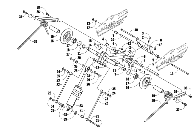 Parts Diagram for Arctic Cat 2009 600 SNO PRO SNOWMOBILE REAR SUSPENSION REAR ARM ASSEMBLY