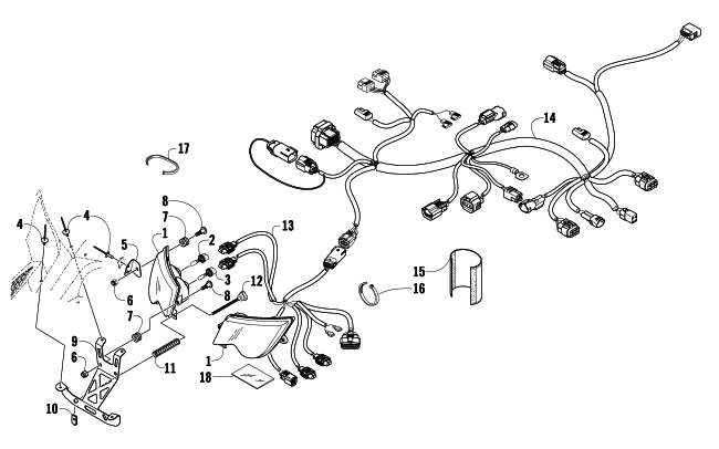 Parts Diagram for Arctic Cat 2009 600 SNO PRO SNOWMOBILE HEADLIGHT AND WIRING ASSEMBLY