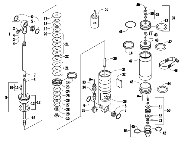 Parts Diagram for Arctic Cat 2010 600 SNO PRO SNOWMOBILE REAR SUSPENSION REAR ARM SHOCK ABSORBER