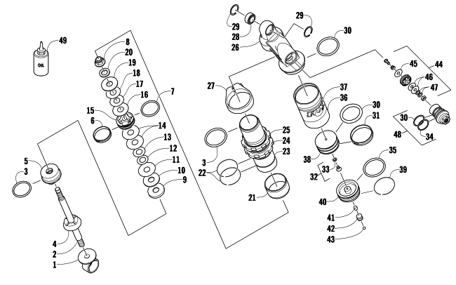 Parts Diagram for Arctic Cat 2009 600 SNO PRO CROSS COUNTRY SNOWMOBILE REAR SUSPENSION FRONT ARM SHOCK ABSORBER