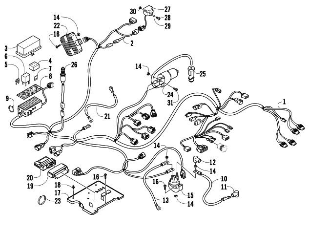Parts Diagram for Arctic Cat 2009 550 TRV LE ATV WIRING HARNESS ASSEMBLY
