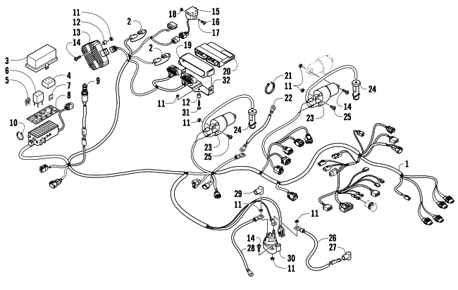 Parts Diagram for Arctic Cat 2009 1000 TRV ATV WIRING HARNESS ASSEMBLY