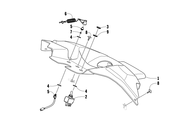 Parts Diagram for Arctic Cat 2009 600 SNO PRO CROSS COUNTRY SNOWMOBILE CONSOLE AND SWITCH ASSEMBLY