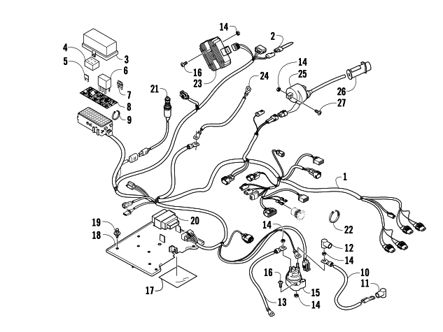 Parts Diagram for Arctic Cat 2009 650 TBX ATV WIRING HARNESS ASSEMBLY