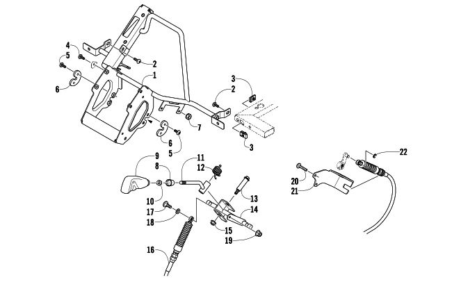 Parts Diagram for Arctic Cat 2009 PROWLER 1000 XTZ 4X4 ATV SHIFTER ASSEMBLY